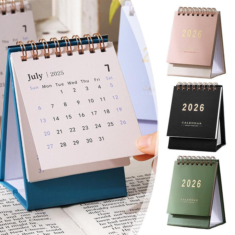 Mini Desk Calendar 2026-2027, January 2026 until June 2027, Flip Desk Calendar: Compact Planner for Home & Office (Black) - Image 4